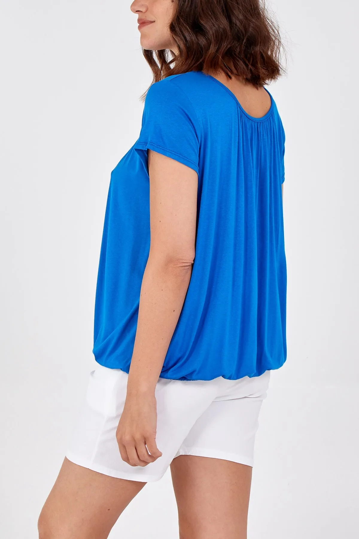 Scoop Neck Elastic Top