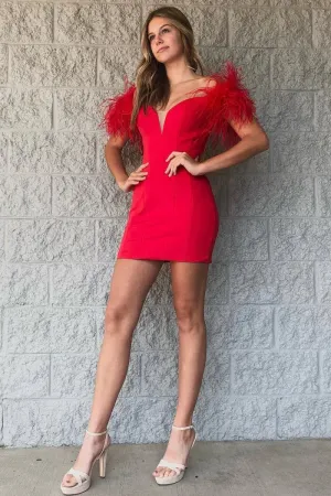 Sheath Off the Shoulder Satin Homecoming Dresses