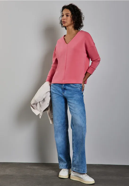 Sheila V Neck Sweater | Desert Berry