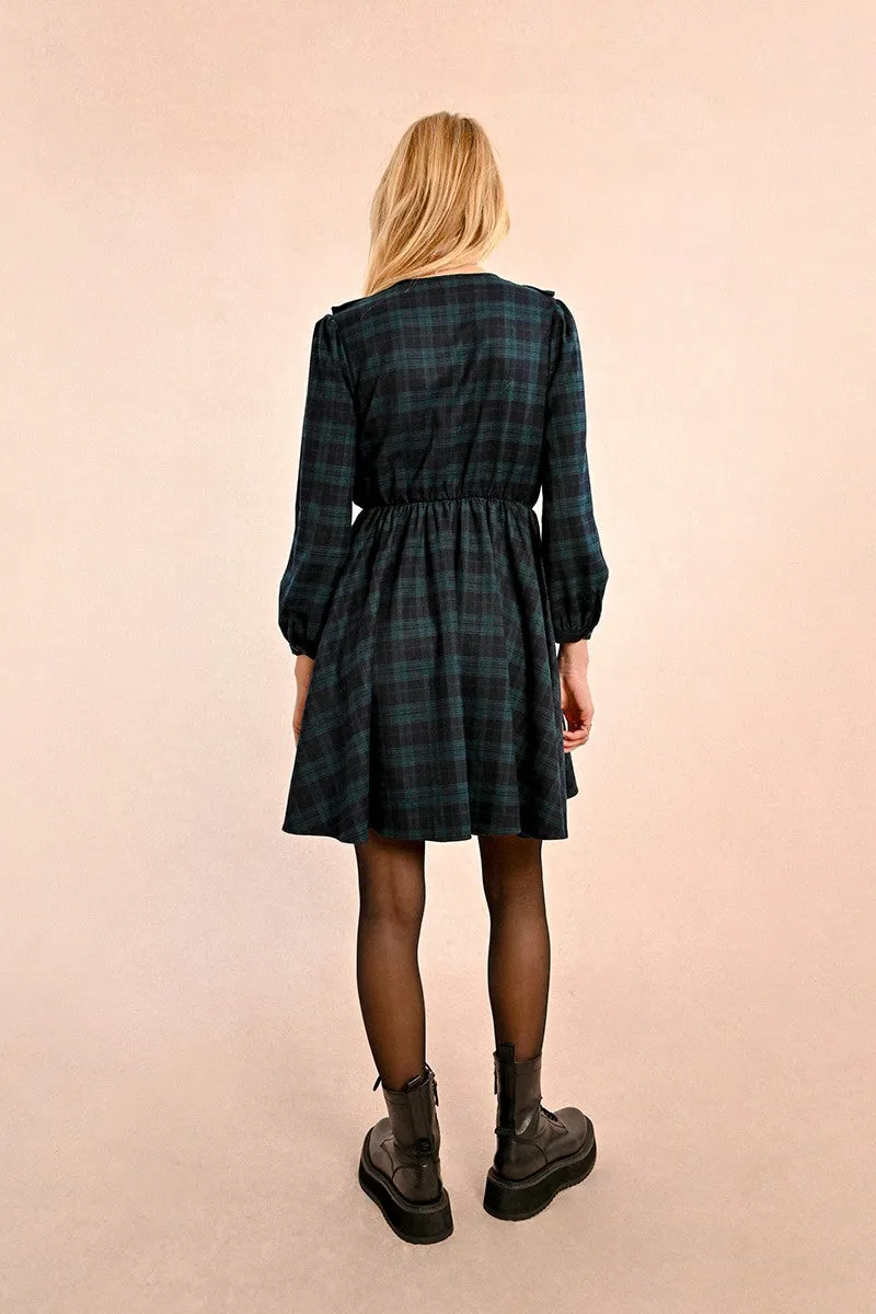 SHORT CHECKED DRESS
