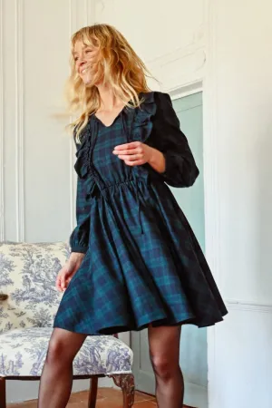 SHORT CHECKED DRESS