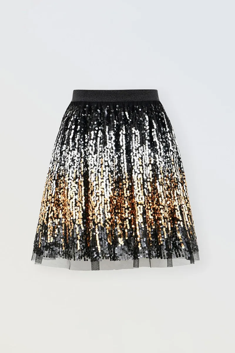 SHORT SEQUIN SKIRT