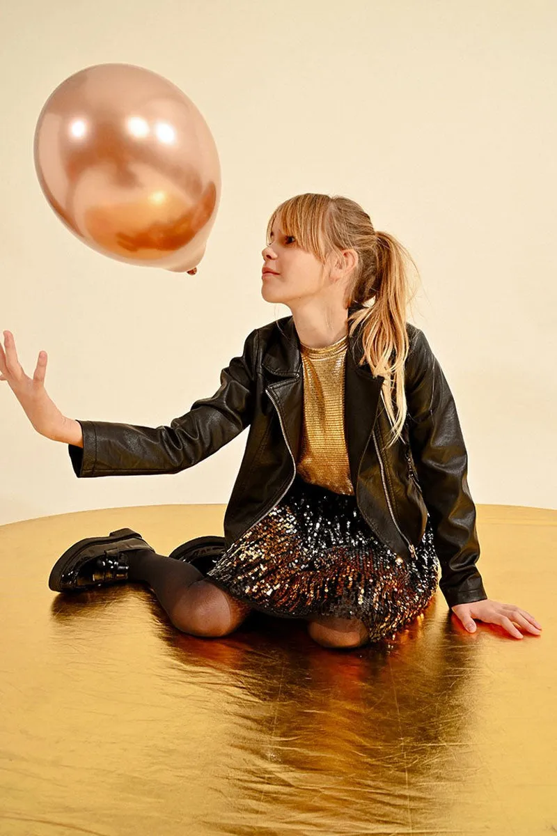 SHORT SEQUIN SKIRT