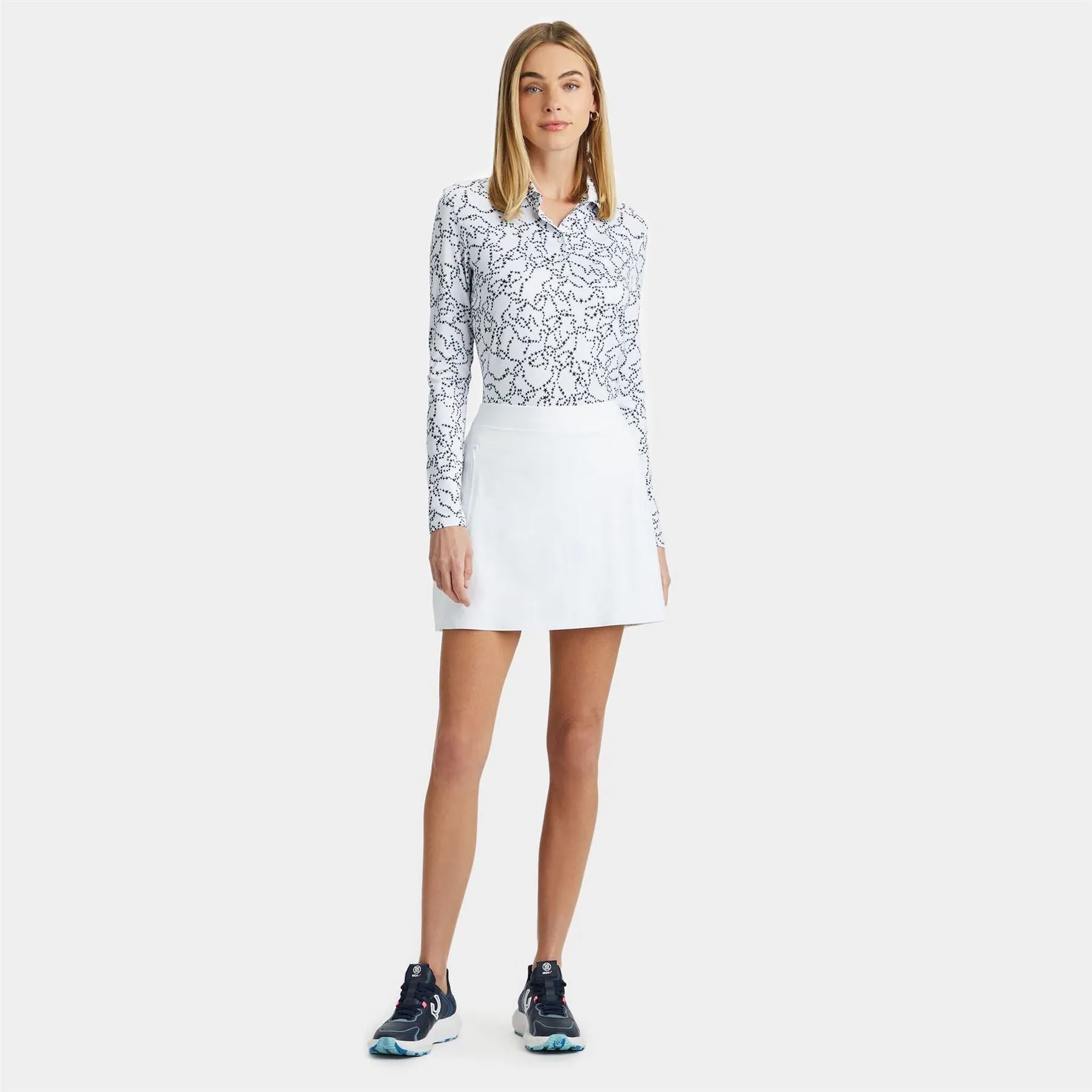 Silky Tech Nylon A-Line Skort Snow