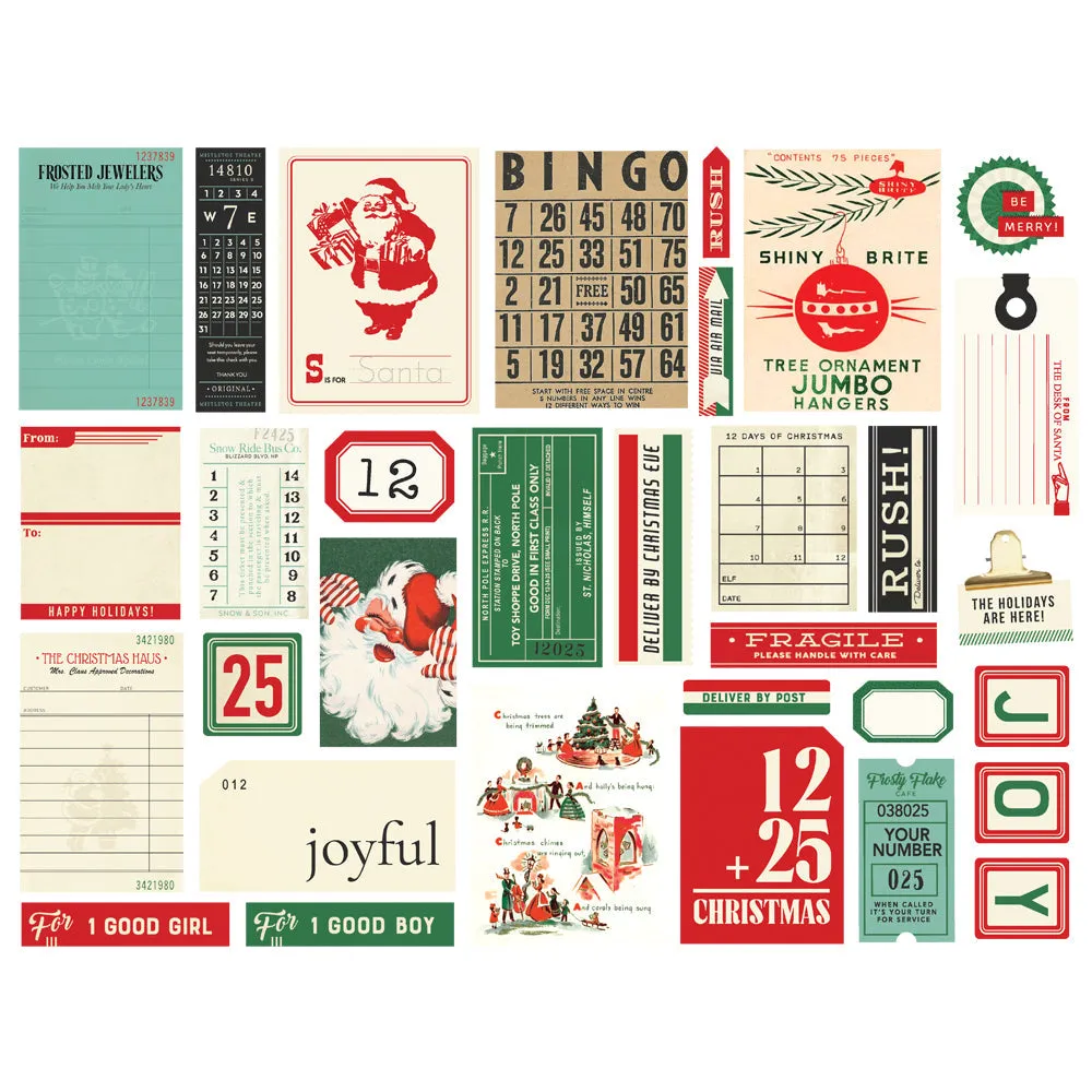 Simple Vintage Holly Jolly Ephemera - Simple Stories