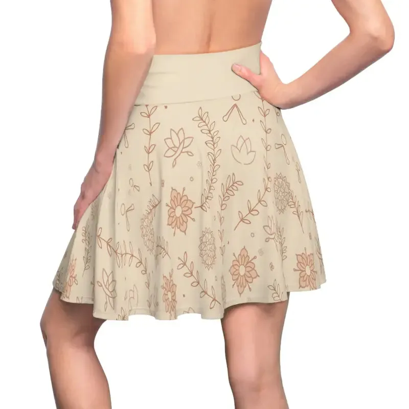 Skater Skirt Floral Print for Everyday Glam