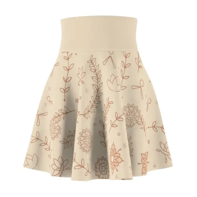 Skater Skirt Floral Print for Everyday Glam