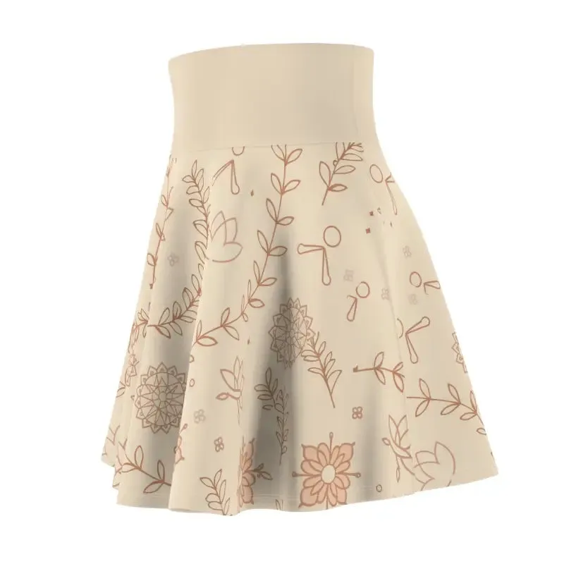 Skater Skirt Floral Print for Everyday Glam