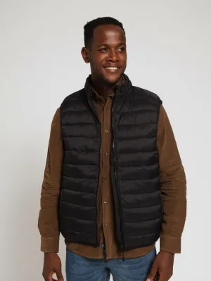 Sleeveless Puffer Jacket - Black