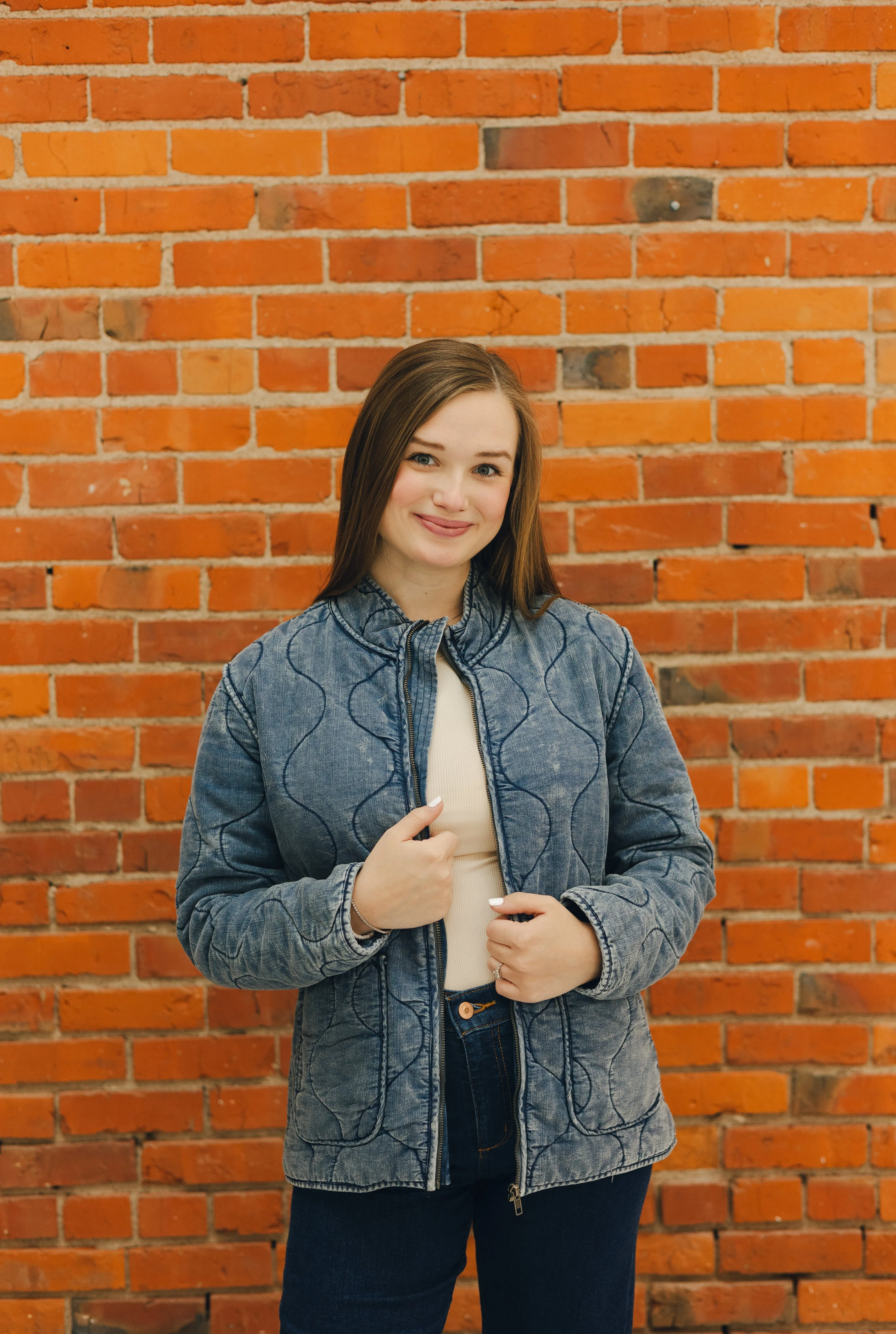 Snow Washed Quilted Jacket