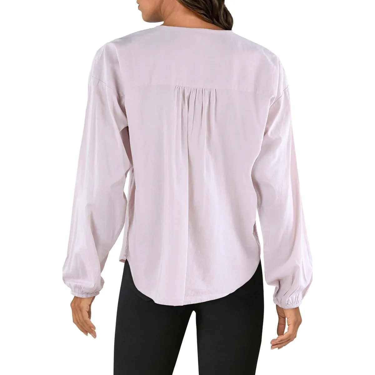 Splendid Womens Embroidered Cotton Peasant Top