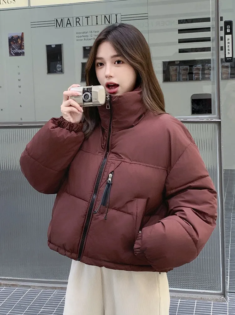 Stain-Resistant Quilted Puffer Jacket Ideal for Women's Fashion