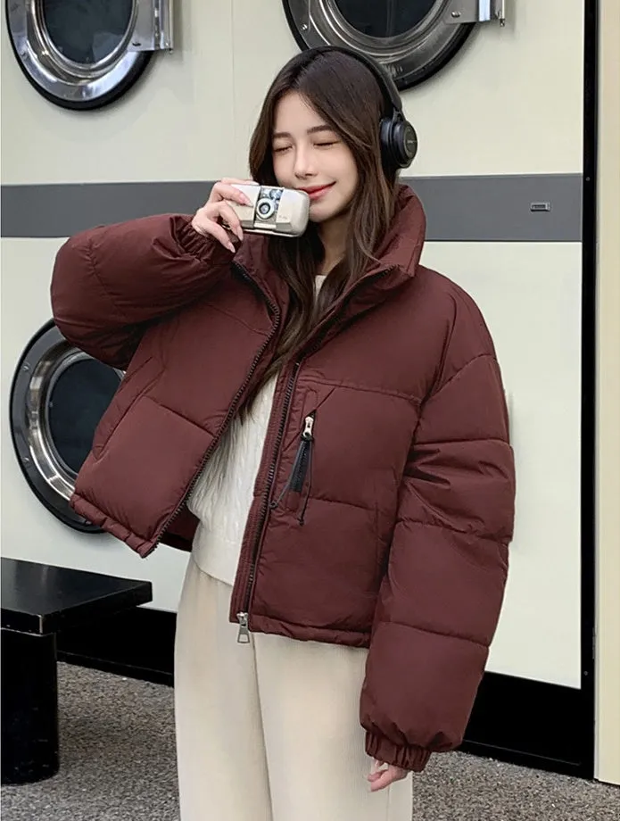 Stain-Resistant Quilted Puffer Jacket Ideal for Women's Fashion