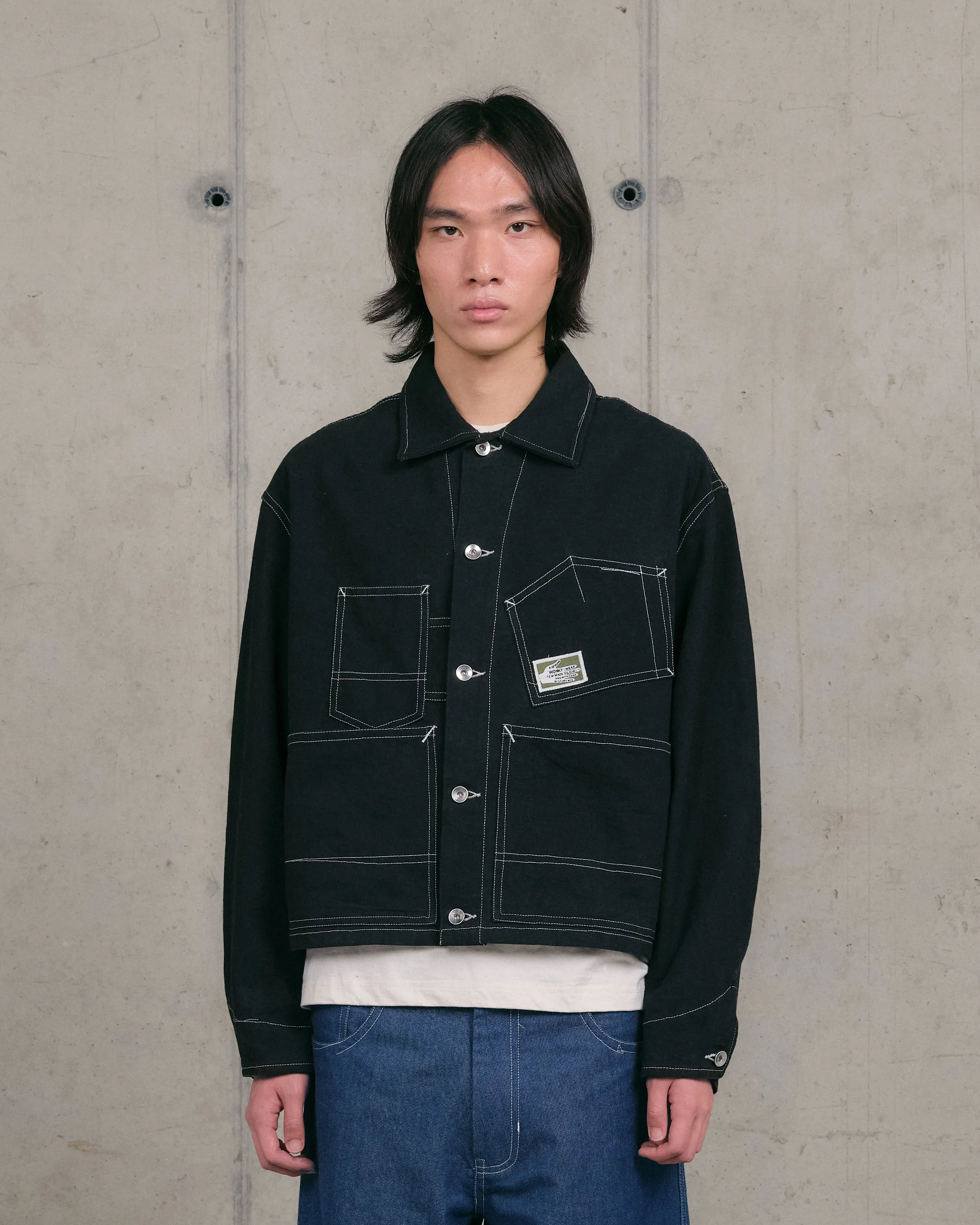 Station Jacket - Black Wonky-Wear
