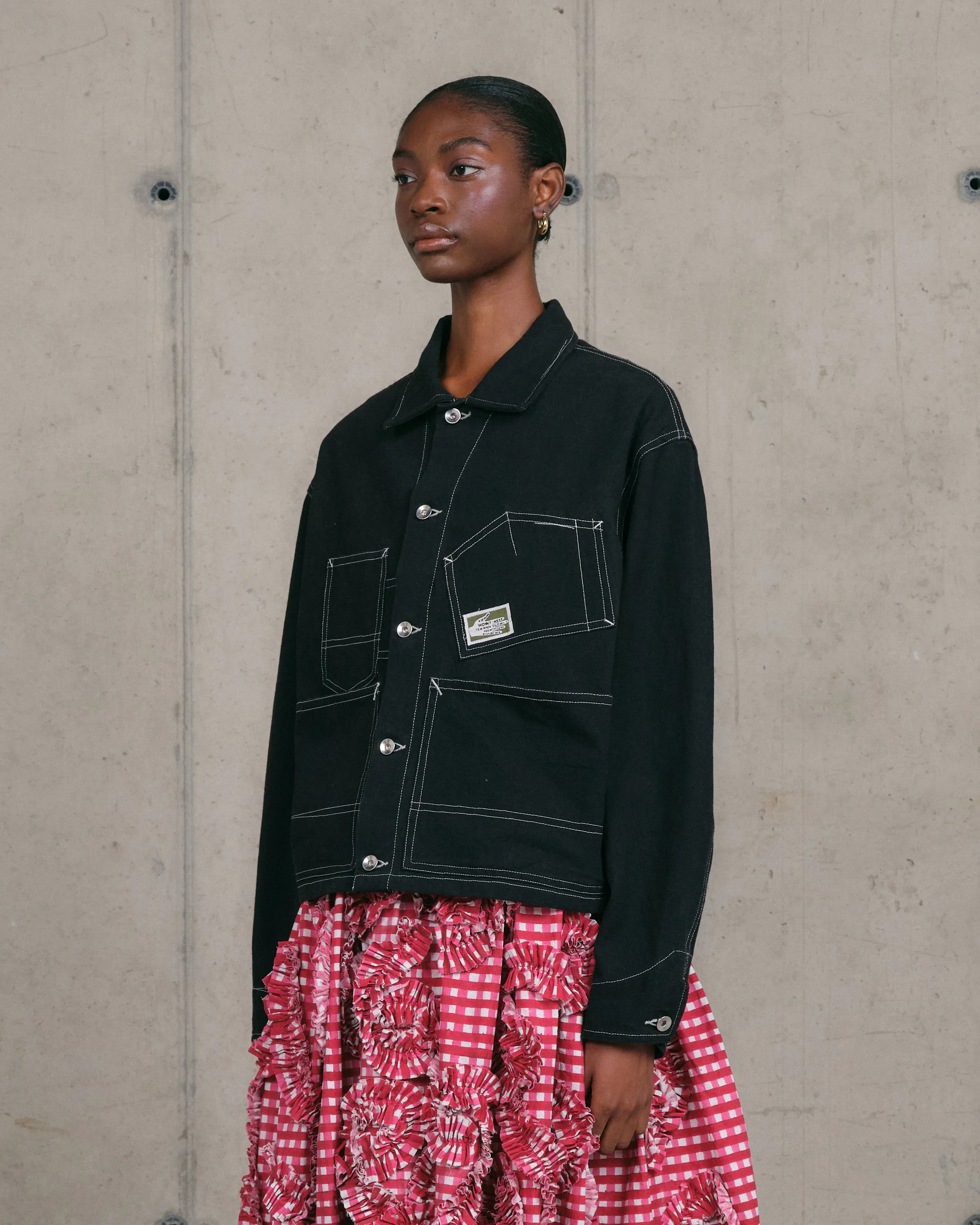Station Jacket - Black Wonky-Wear