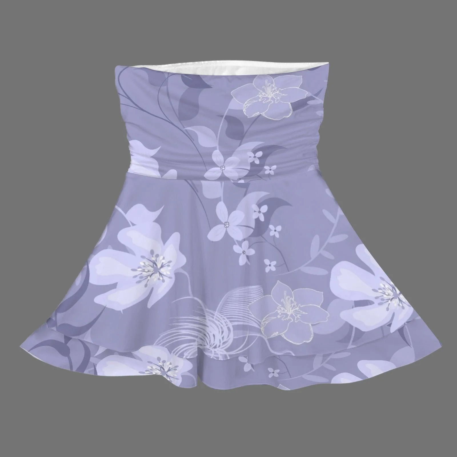 Strapless Tube Ruffle Tiered Mini Dress