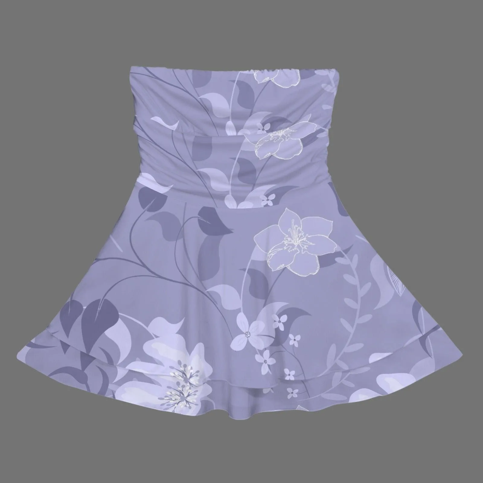 Strapless Tube Ruffle Tiered Mini Dress
