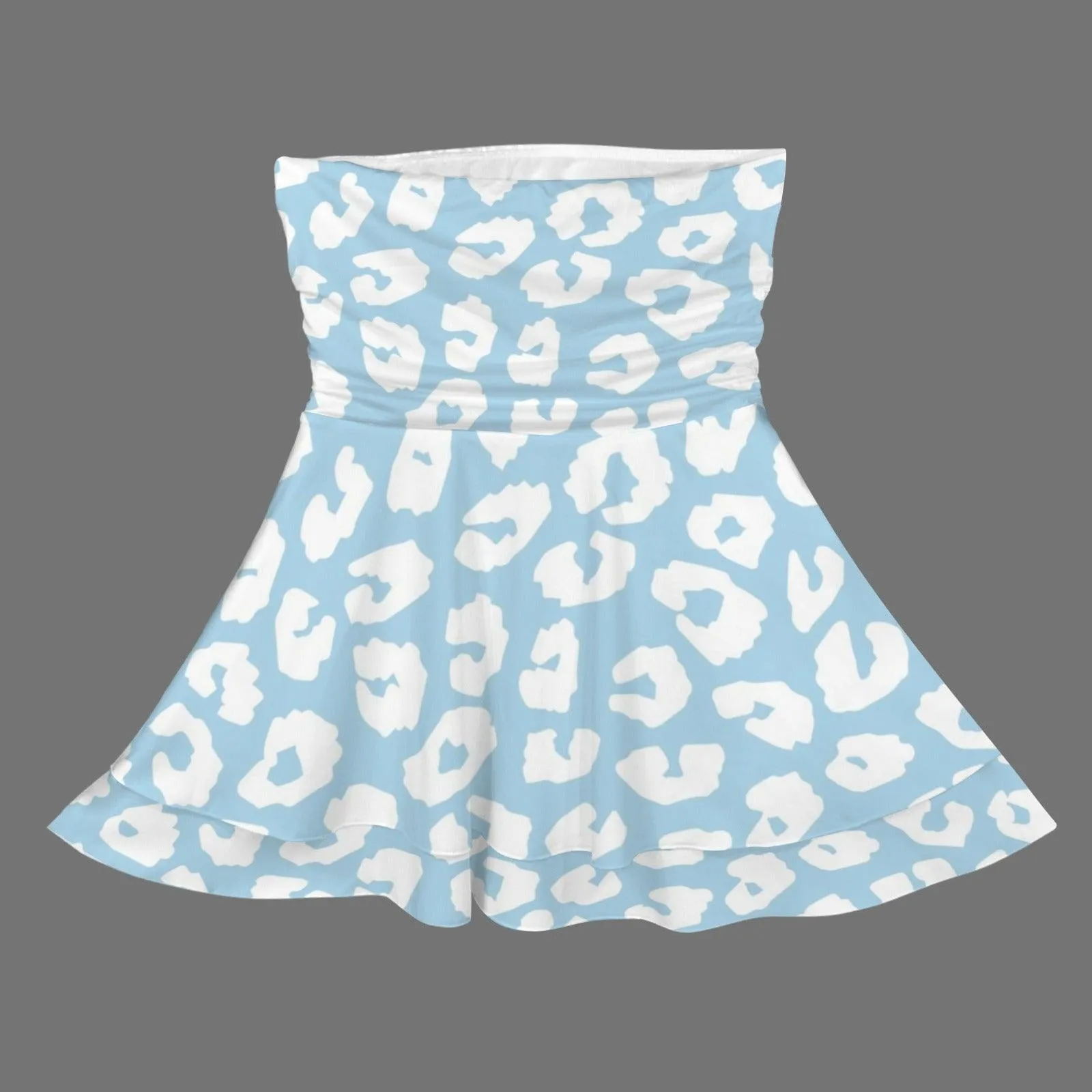 Strapless Tube Ruffle Tiered Mini Dress