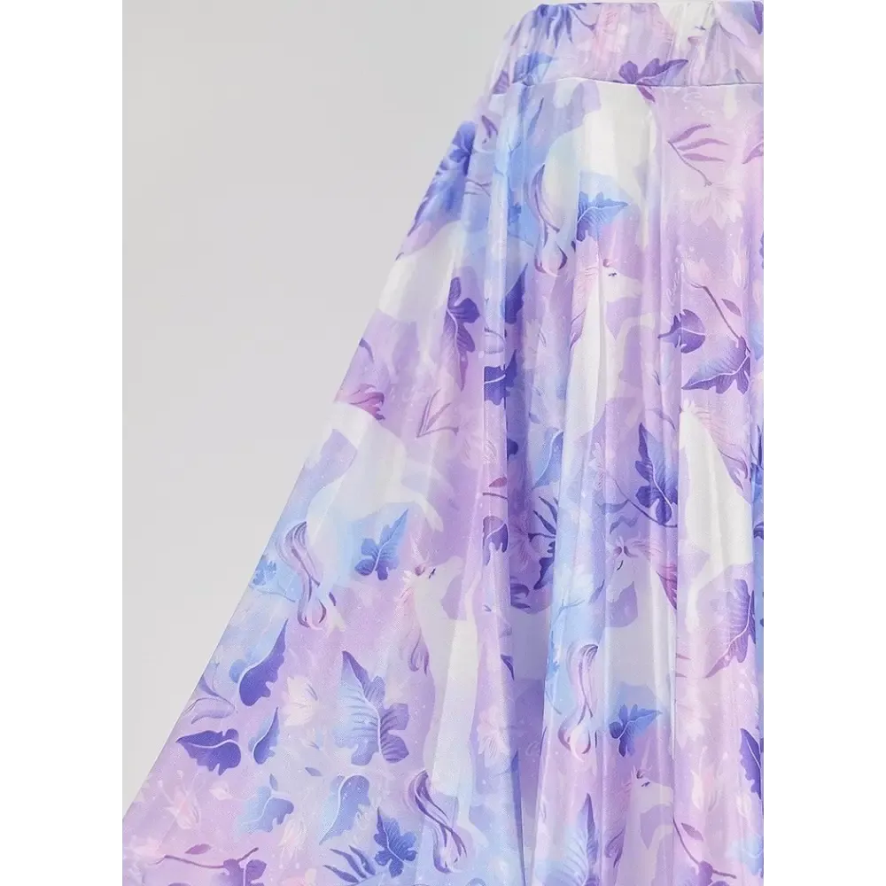 Stretchy Unicorn Elastic Waist Skater Skirt for Y2K Style