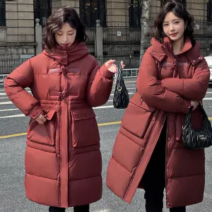 Stylish Quilted Knee-Length Puffer Jacket for Women