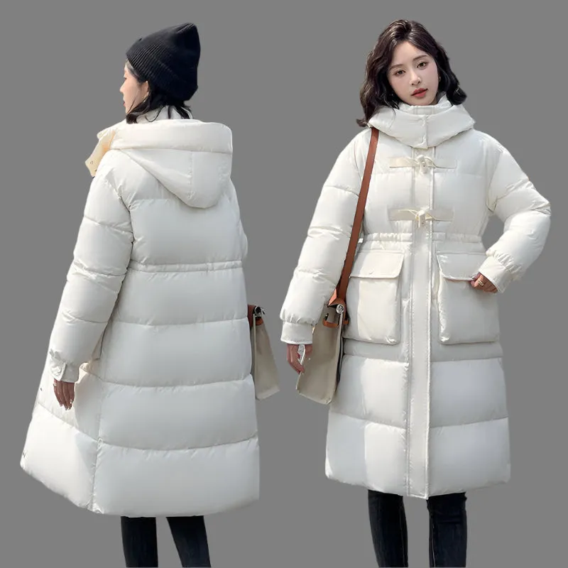 Stylish Quilted Knee-Length Puffer Jacket for Women