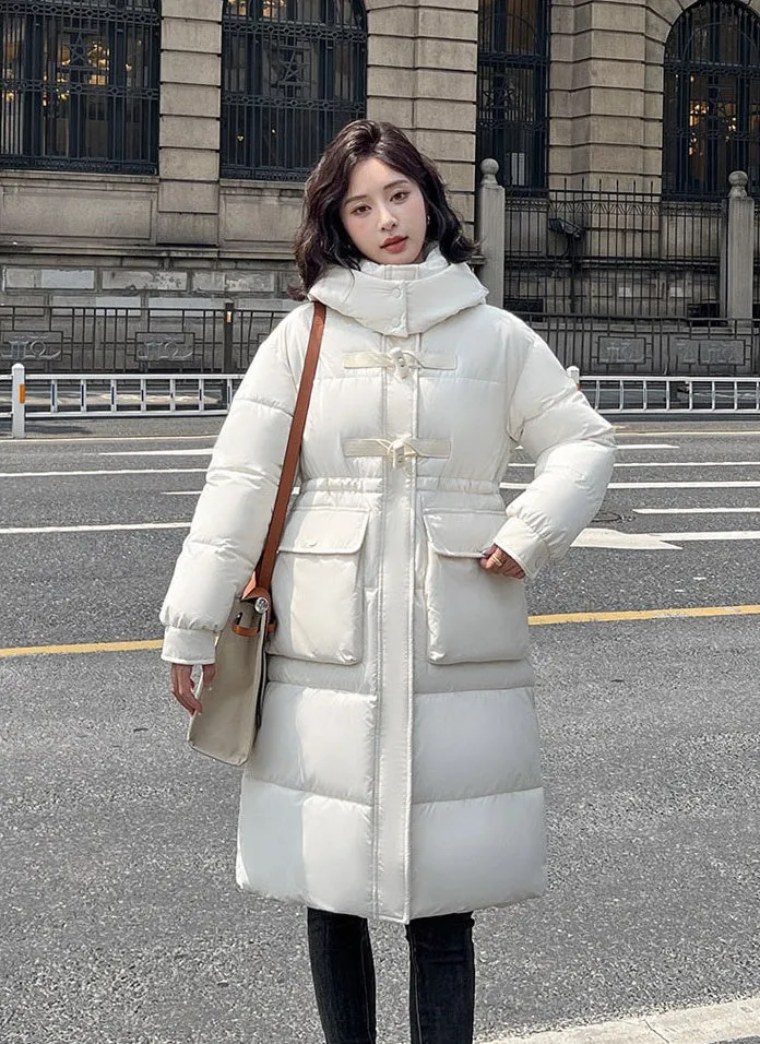 Stylish Quilted Knee-Length Puffer Jacket for Women