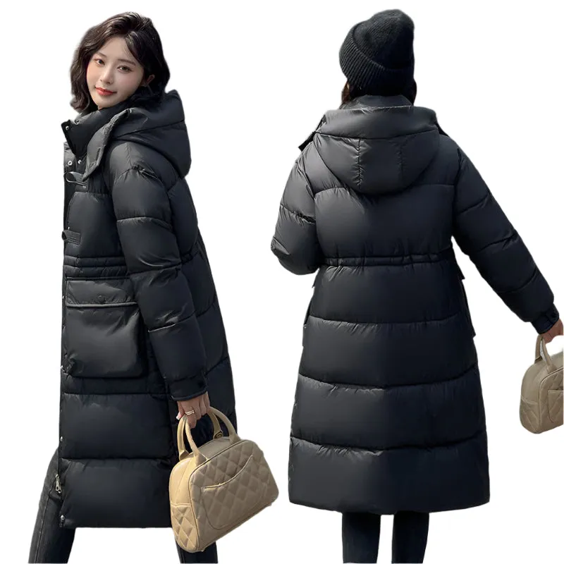 Stylish Quilted Knee-Length Puffer Jacket for Women