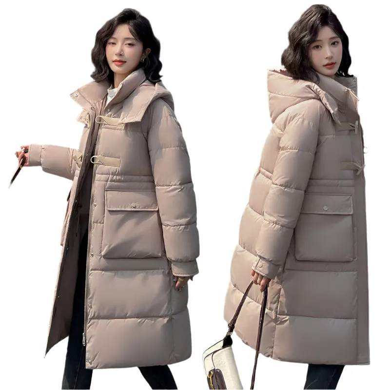 Stylish Quilted Knee-Length Puffer Jacket for Women
