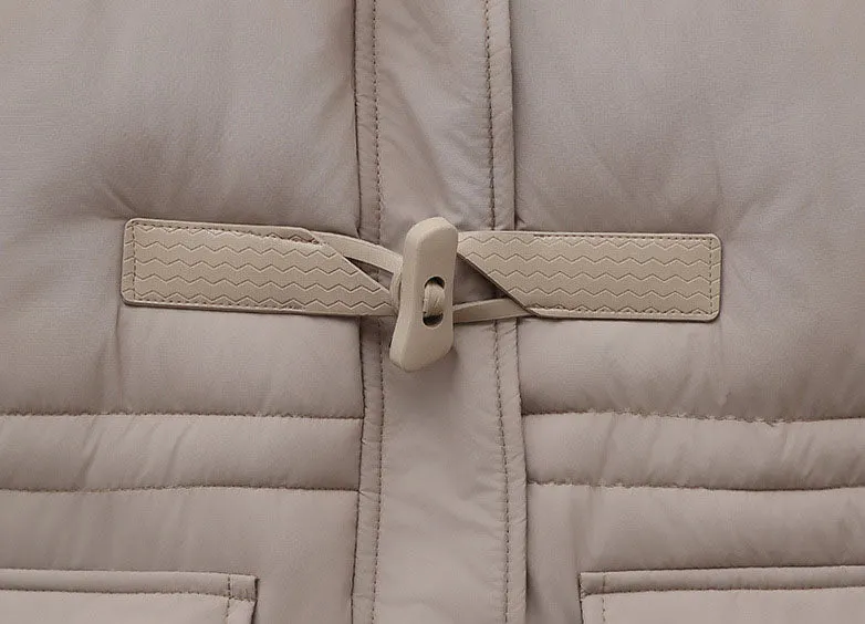 Stylish Quilted Knee-Length Puffer Jacket for Women