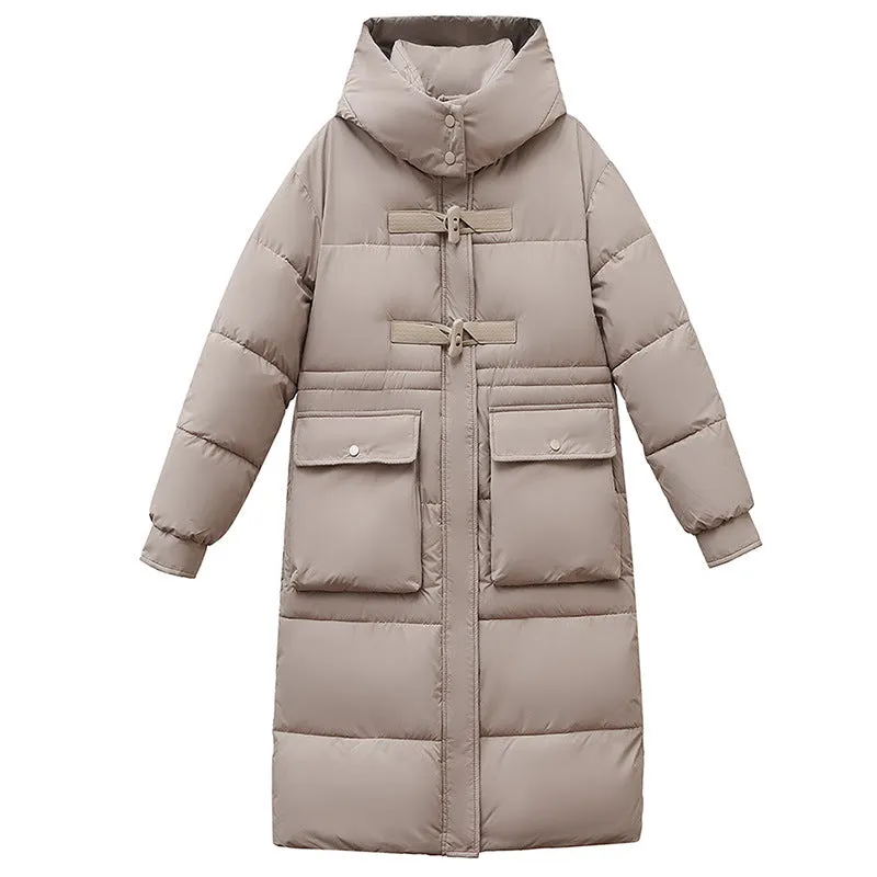 Stylish Quilted Knee-Length Puffer Jacket for Women