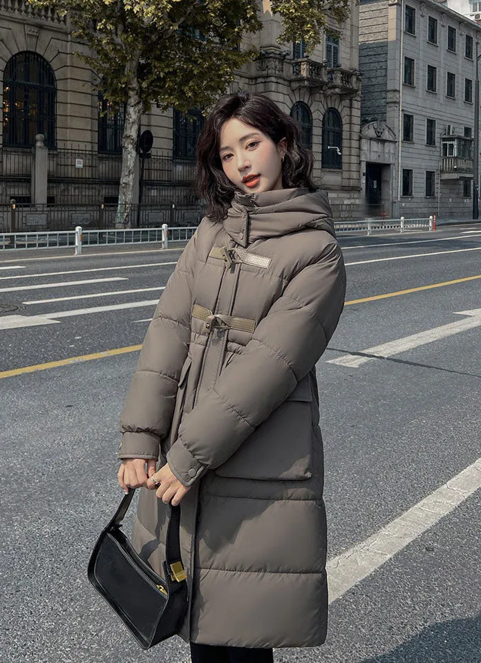 Stylish Quilted Knee-Length Puffer Jacket for Women