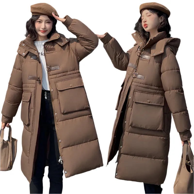 Stylish Quilted Knee-Length Puffer Jacket for Women