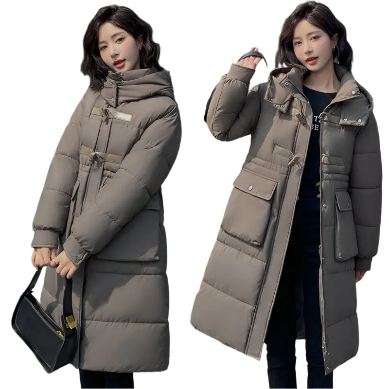 Stylish Quilted Knee-Length Puffer Jacket for Women