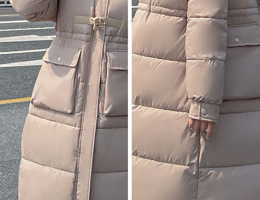 Stylish Quilted Knee-Length Puffer Jacket for Women