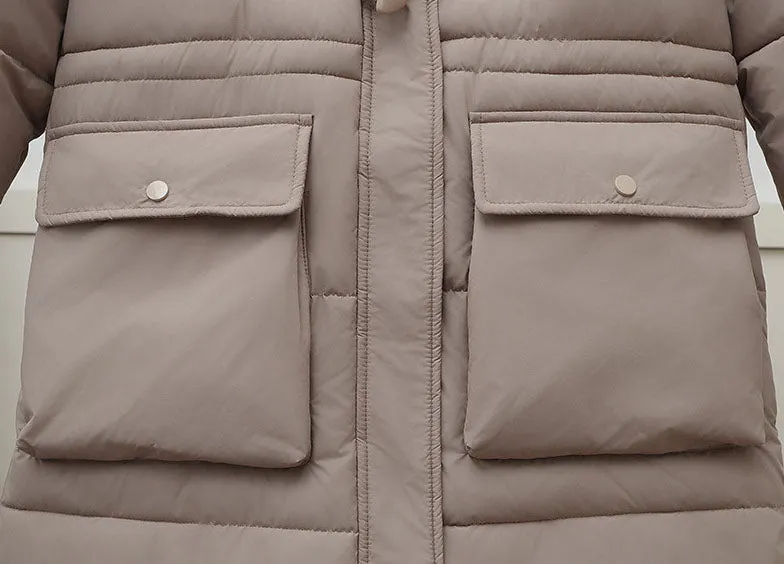 Stylish Quilted Knee-Length Puffer Jacket for Women
