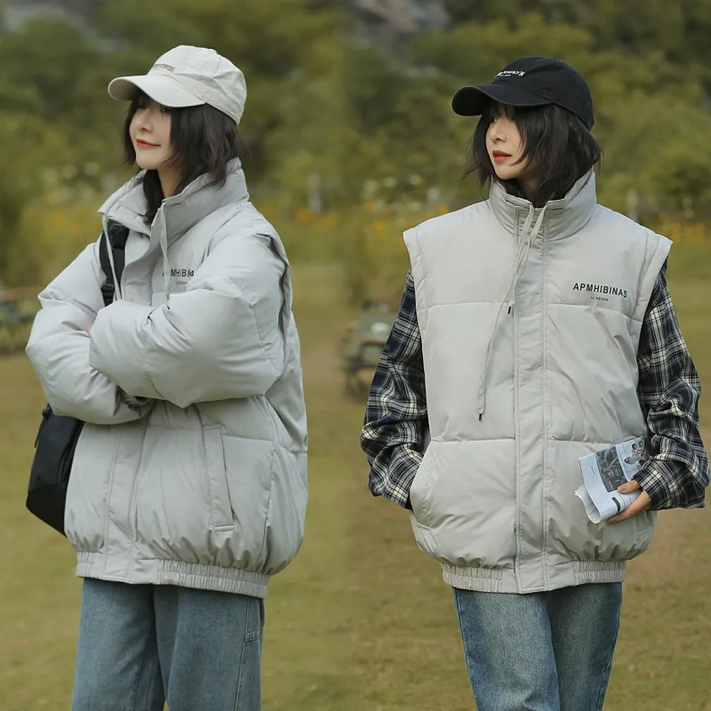 Stylish Windproof Puffer Vest with Zip Up Feature