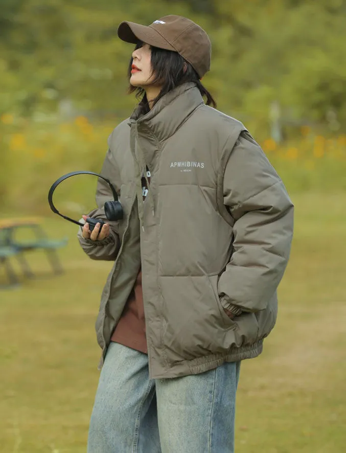 Stylish Windproof Puffer Vest with Zip Up Feature