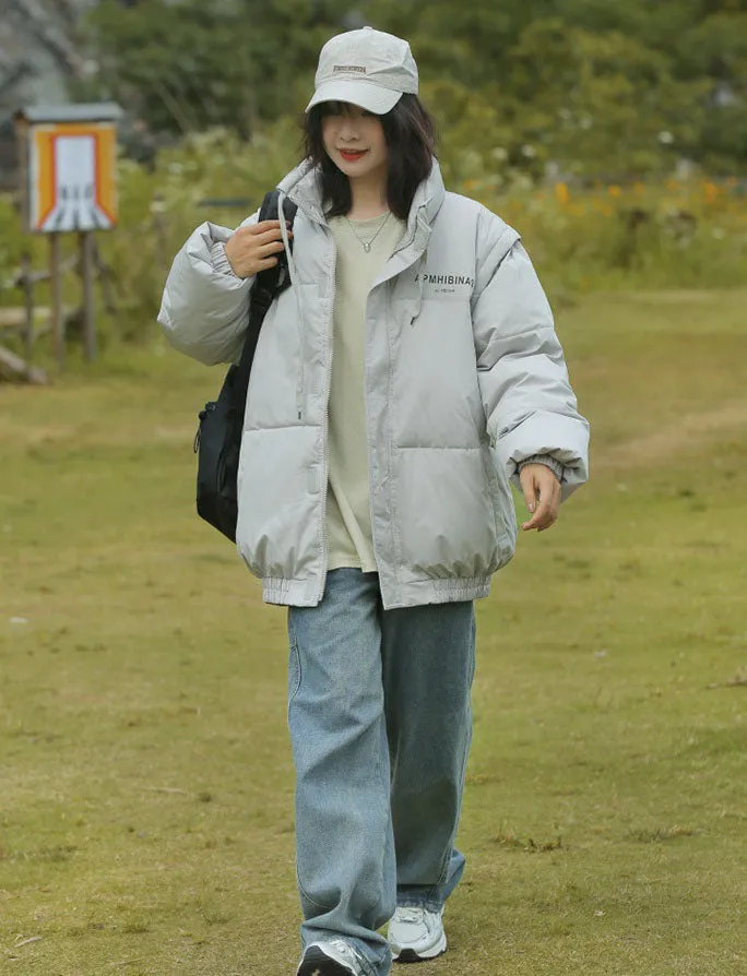 Stylish Windproof Puffer Vest with Zip Up Feature