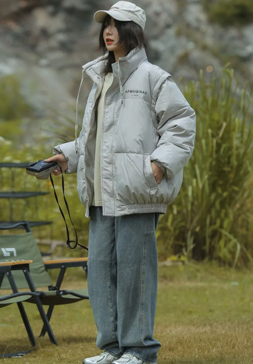Stylish Windproof Puffer Vest with Zip Up Feature