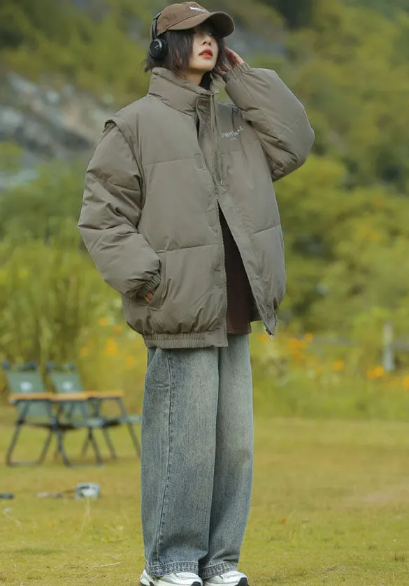 Stylish Windproof Puffer Vest with Zip Up Feature