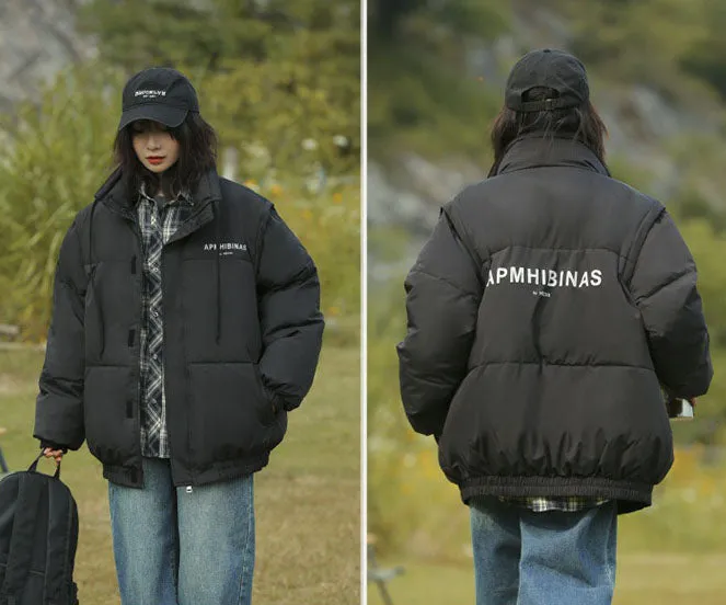 Stylish Windproof Puffer Vest with Zip Up Feature