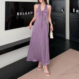 Stylish Women's Halterneck Dress in Floral Print for Your Holiday