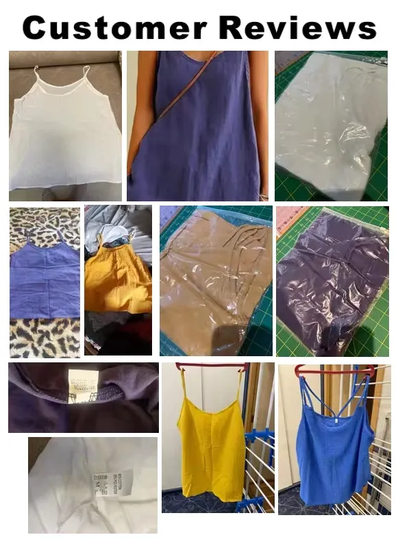 Summer Top Cotton Linen Spaghetti Strap Top V-neck