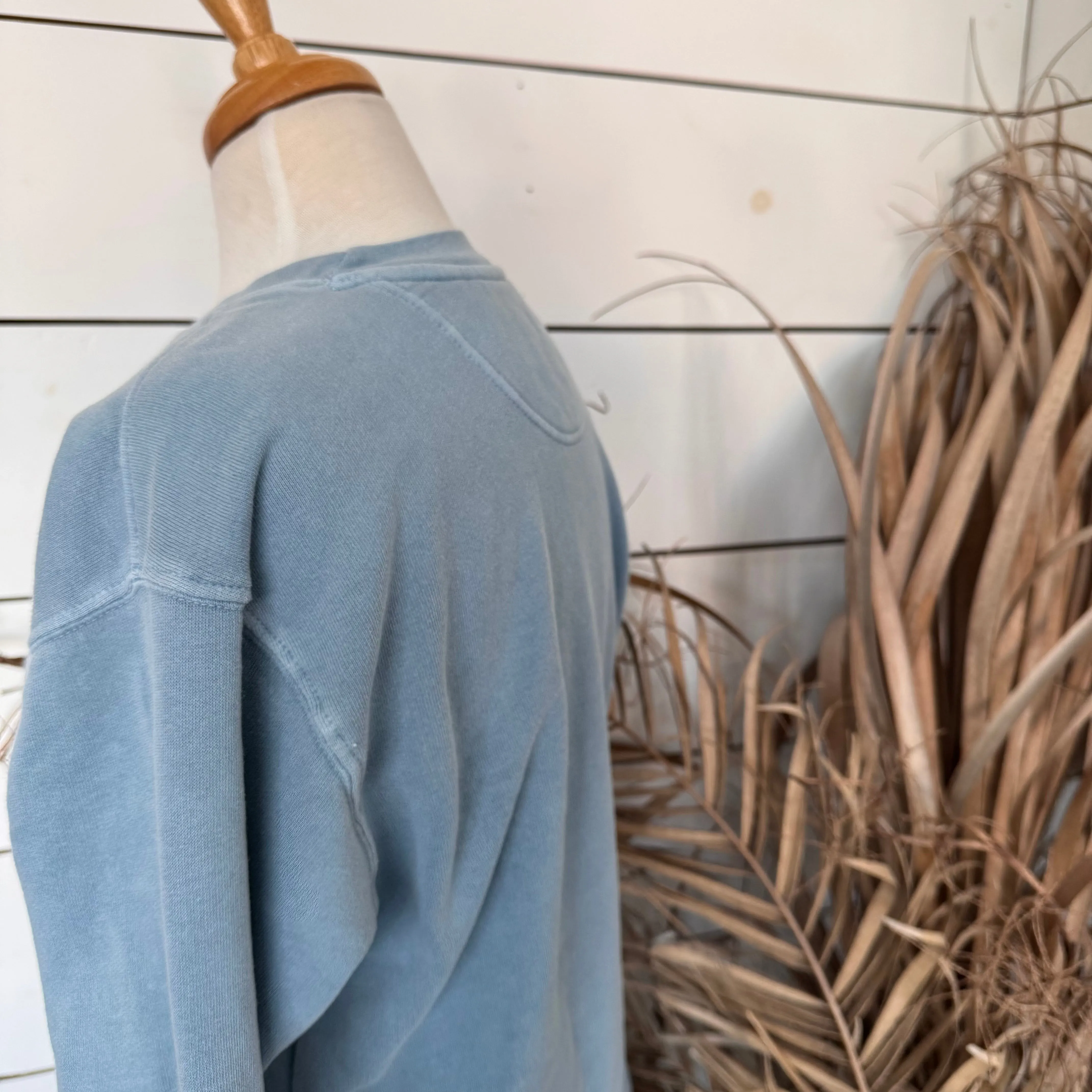 SUNSET BELL sweatshirt denim fade unisex