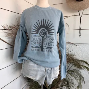 SUNSET BELL sweatshirt denim fade unisex