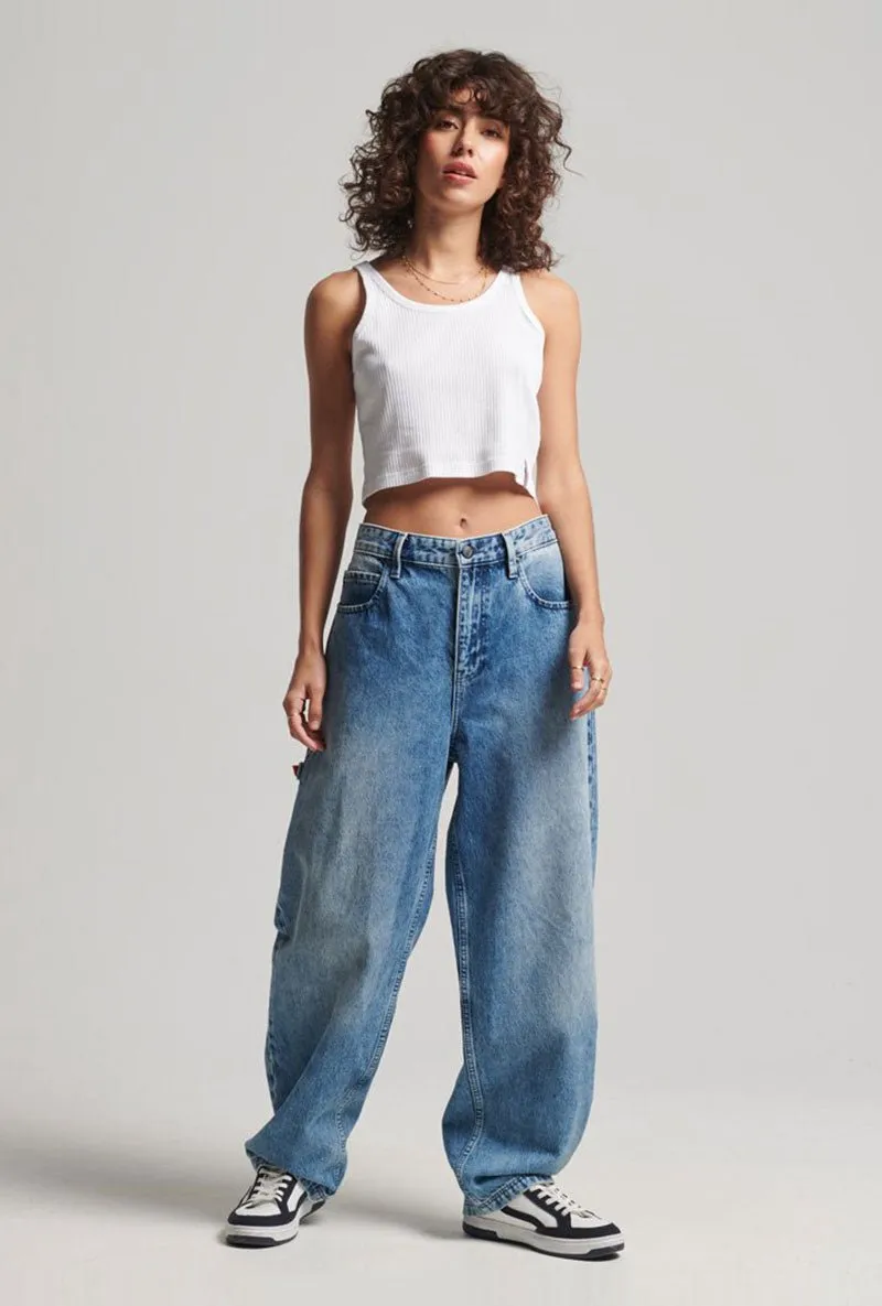 SUPERDRY VINTAGE CROP RIBBED VEST