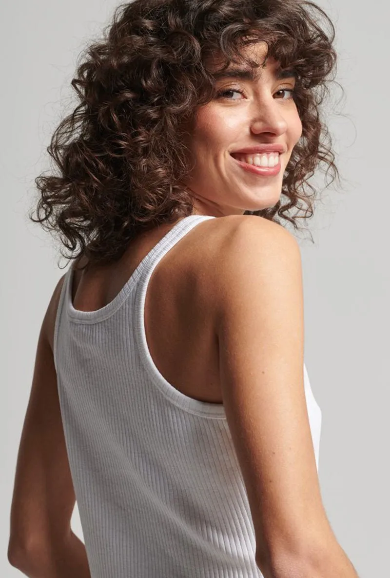 SUPERDRY VINTAGE CROP RIBBED VEST