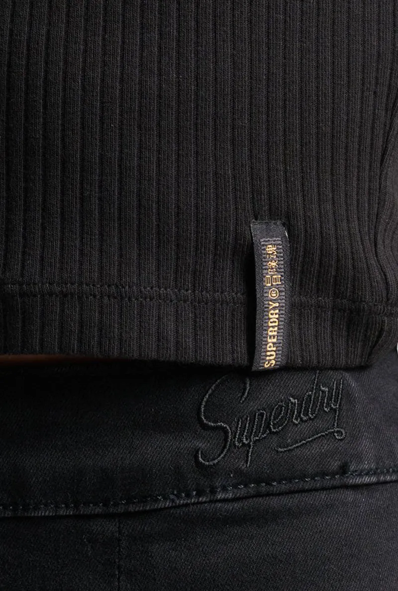 SUPERDRY VINTAGE CROP RIBBED VEST