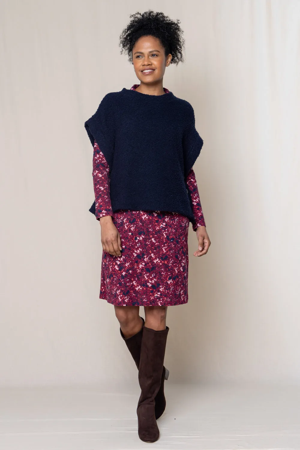 Tabitha Textured Knitted Poncho