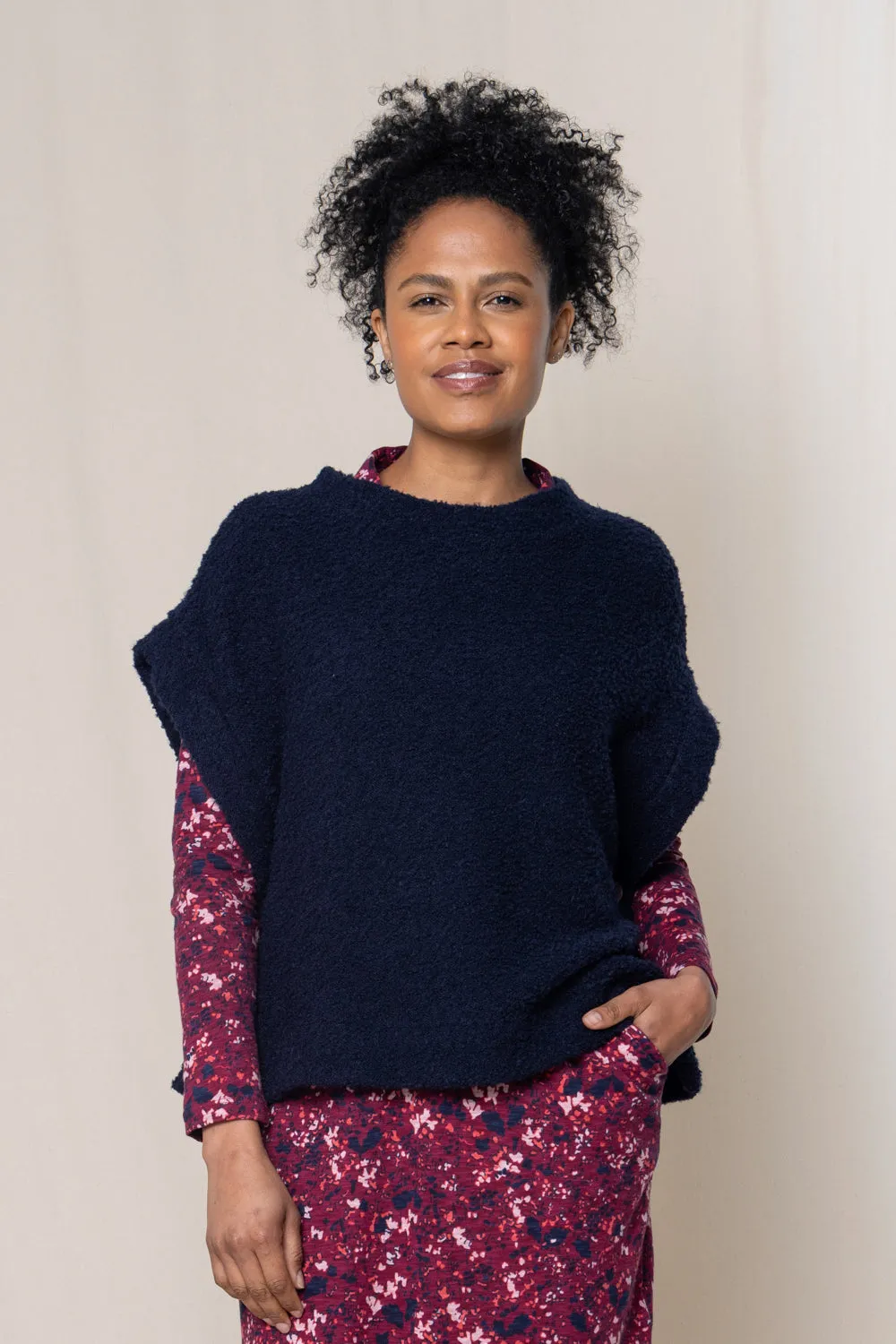 Tabitha Textured Knitted Poncho